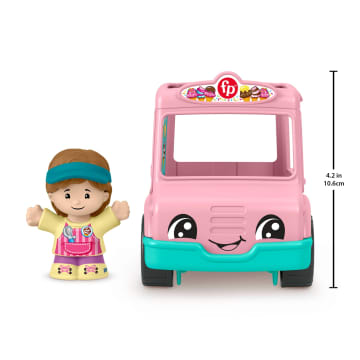 Fisher-Price Little People Ice Cream Truck, Push-Along Toy Vehicle & Figure For Toddlers & Kids - Imagem 4 de 6