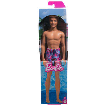 Beach Ken Doll With Blond Hair Wearing Purple Swimsuit - Imagen 5 de 6