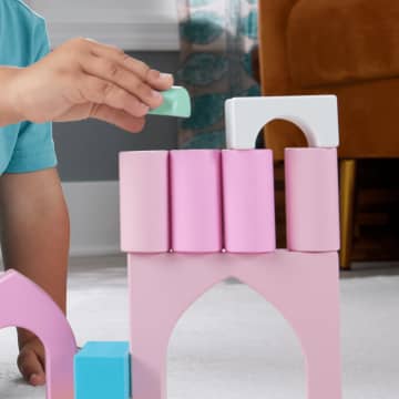 Fisher-Price  Coffret Château de Blocs en Bois, 28Éléments en Bois - Imagem 3 de 6