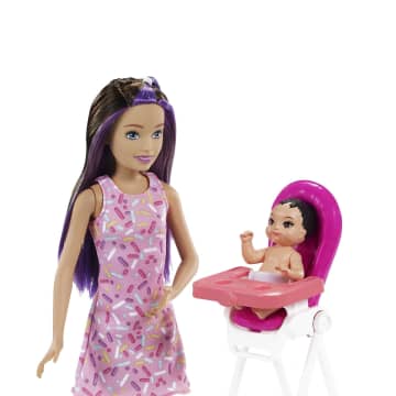 Barbie Skipper Babysitters Inc. Birthday Feeding Playset With Doll, Color-Change Baby & Accessories - Image 5 of 6