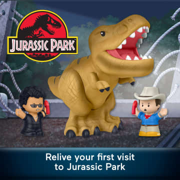 Little People Collector Jurassic Park Special Edition Set With Dinosaur For Movie Fans, 3 Figures - Image 2 of 6