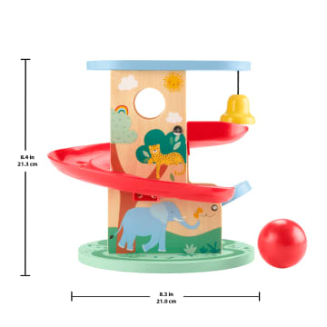 Fisher-Price Wooden Treehouse Ball Run Baby & Toddler Toy, 2 Wood Pieces - Image 6 of 6