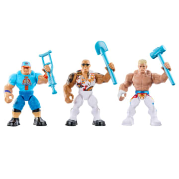 WWE Knuckle Crunchers Action Figures 3-Pack With 8 Accessories, Bone-Crunching Movement - Imagen 4 de 6