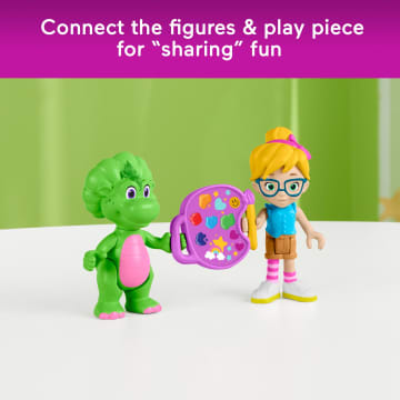 Fisher-Price Barney's World Barney's Friend Vivie & Baby Bop Figure Set For Kids, 3 Toys - Image 3 of 6