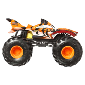 Hot Wheels Monster Trucks Veículo de Brinquedo Tiger Shark Escala 1:24 - Imagem 4 de 5