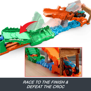 HOT WHEELS Monster Trucks CROCODILE CRASH CHALLENGE Playset | Mattel