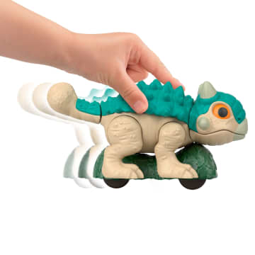 Fisher-Price Imaginext Jurassic World Ankylosaurus Dinosaur Toy With Wheels & Wiggling Motion - Image 3 of 6