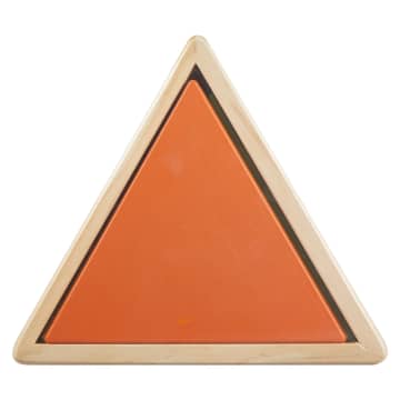 Fisher-Price Montessori Wooden Triangle Puzzle, Preschool Learning Toy, 10 Wood Pieces
