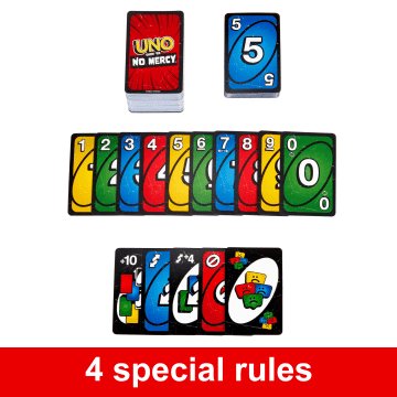 UNO Show ‘Em No Mercy Card Game For Kids, Adults & Family Night, Parties And Travel - Image 3 of 6