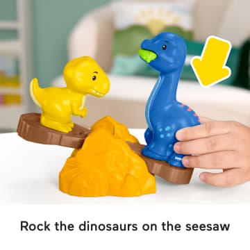 Fisher-Price Little People Spin & Play Dinosaur Playground Toddler Playset, 6 Pieces - Image 5 of 6