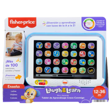 Fisher-Price Ríe y Aprende Juguete para Bebés Tablet De Aprendizaje Crece Conmigo Azul - Imagen 6 de 6