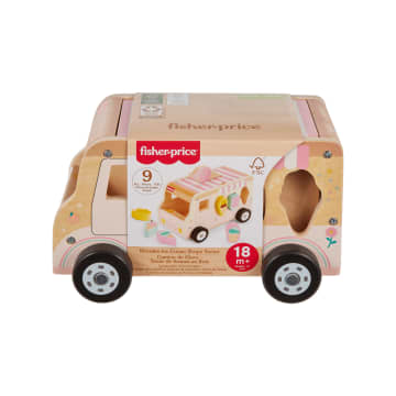 Fisher-Price Camion de Glaces Trieur de Formes en Bois, 8 Éléments - Imagen 6 de 6