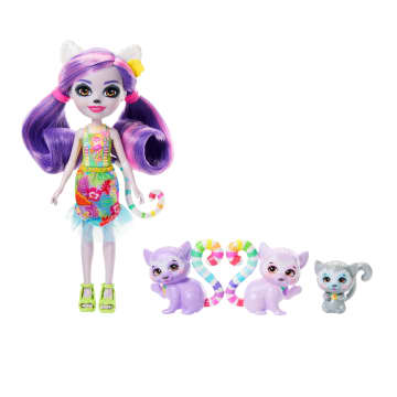 Enchantimals Sunshine Beach Lorinda Lemur Family Doll Set With Small Doll & 3 Animal Figures - Image 1 of 6