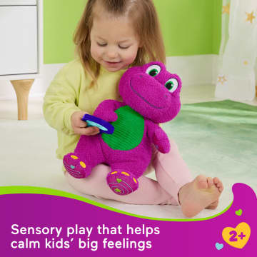 Fisher-Price Barney's World Sensory Barney Plush Toy With Fidget Activity For Toddlers - Image 2 of 6