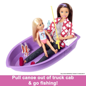 Barbie Camper, Doll Playset With 50 Accessories, Truck, Boat And House, 3-In-1 Dream Camper