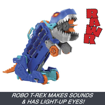 Hot Wheels City Ultimate Hauler, Transforms into A T-Rex With Race Track, Stores 20+ Cars