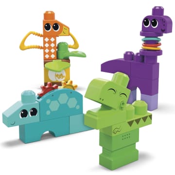 MEGA Bloks Squeak 'n Chomp Dinos Sensory Building Toys For Toddlers 1-3 (24 Pcs) - Image 6 of 6