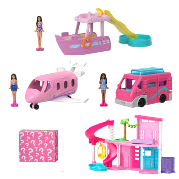 Barbie Mini Barbieland Dreamhouse & 3-Vehicle Playset With 4 1.5-inch Dolls, Furniture & Accessories - Imagem 2 de 6