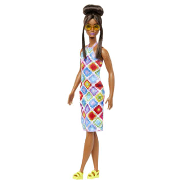 Barbie Fashionistas Doll #210 With Bun And Crochet Halter Dress - Image 5 of 6