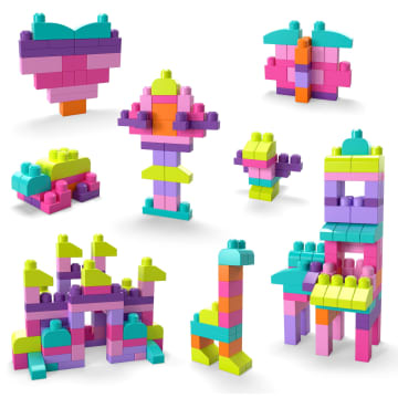 Mega Bloks Juguete de Construcción Gran Bolsa Rosa para Construir