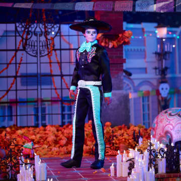 Barbie Signature Día De Muertos 2024 Collectible Ken Doll in Black Suit With Hat