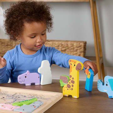 Fisher-Price Brinquedo para Bebês Amigos Animaizinhos de Madeira