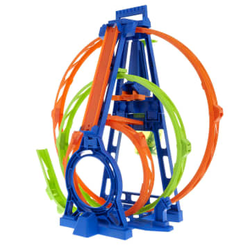 Hot Wheels Track With 1 Hot Wheels Car, Triple Loop Kit Track Set - Imagen 4 de 6
