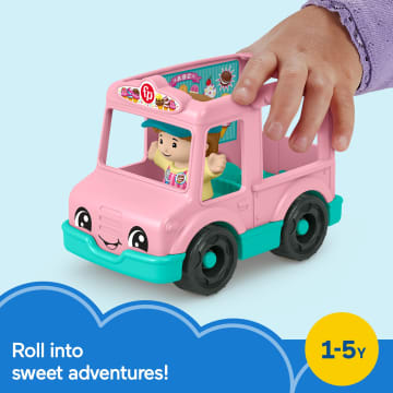 Fisher-Price Little People Ice Cream Truck, Push-Along Toy Vehicle & Figure For Toddlers & Kids - Imagem 2 de 6