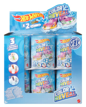 Hot Wheels Color Reveal, Set Of 2 1:64 Scale Vehicles With Surprise Reveal & Color-Change Feature