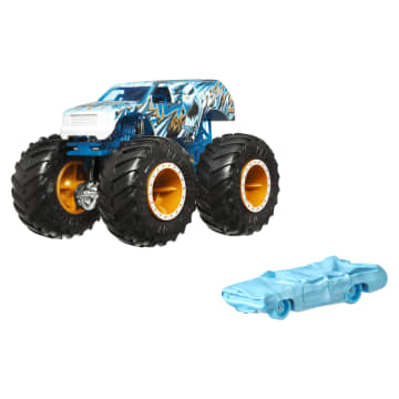 Hot Wheels Monster Trucks Vehículo de Juguete Camión 32 Degrees SUV + Flat Iron (Aplastado)