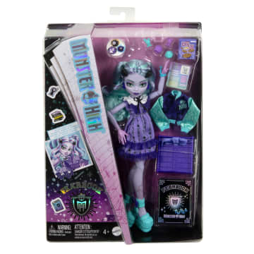 Monster High Fearbook Twyla Fashion Doll With Varsity Jacket, Yearbook, And Game Accessories - Image 6 of 6