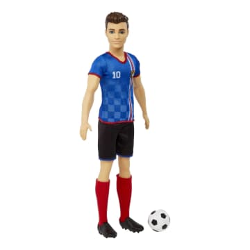 Ken Soccer Doll, Cropped Hair, #10 Uniform, Soccer Ball, Cleats,  Socks, 3 & Up - Image 3 of 6