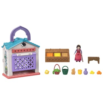 Disney's Wish Dahlia's Rosas Marketplace Playset, Dahlia Micro Doll, Star Figure & 9 Accessories - Image 5 of 6