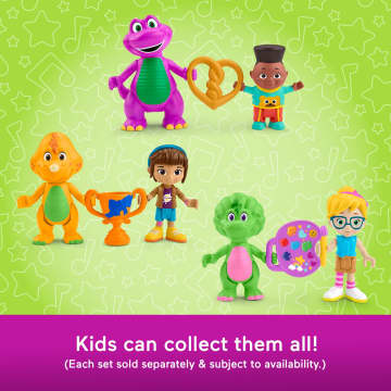 Fisher-Price Barney's World Barney's Friend Mel & Billy Dino Figure Set For Kids, 3 Toys - Image 5 of 6