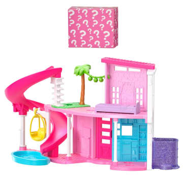 Barbie Mini Barbieland Dreamhouse & 2-Vehicle Playset With 5 1.5-inch Dolls, Furniture & Accessories