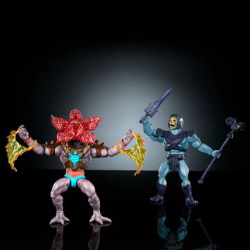 Masters of the Universe Origins Figura de Ação Stranger Things Pacote com Skeletor e Demogorgon de 5.5"