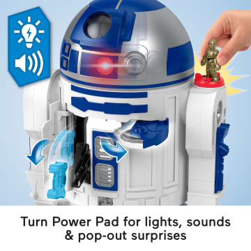 Imaginext Star Wars R2-D2 Toy With Lights Sounds & C-3Po Character Key For Kids - Image 3 of 6