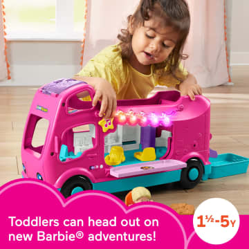 Fisher-Price Little People Barbie Little Dreamcamper Rv Playset With Music Lights & 2 Figures, Multilanguage Version - Imagen 2 de 6