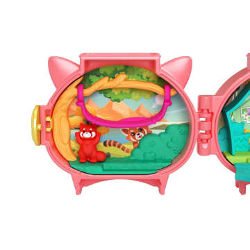 Polly Pocket Pet Connects Stackable Compact Playsets With Micro Doll, Travel Toys With Clip