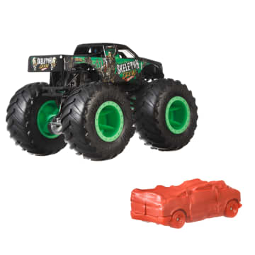 Hot Wheels Monster Trucks Vehículo de Juguete Camión Skeleton Crew + Blind Sided - Imagen 3 de 6