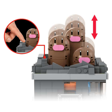 MEGA Pokémon Jogo de Construção Miniatura do Dugtrio com Movimento - Image 2 of 6