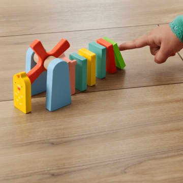 Fisher-Price  Coffret de Jeu Dominos en Bois, 72Éléments en Bois - Imagen 3 de 6