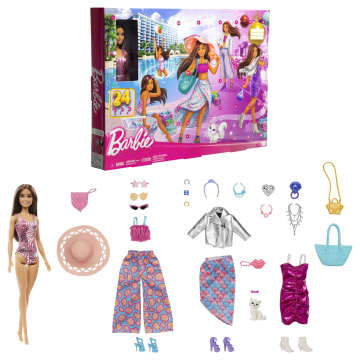 Barbie Doll And Fashion Advent Calendar, 24 Clothing And Accessory Surprises