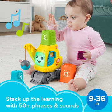 Fisher-Price Count & Stack Crane Baby & Toddler Learning Toy With Blocks, Lights & Sounds - Image 2 of 6