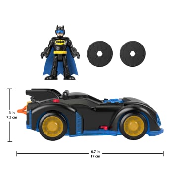Imaginext DC Super Friends Shake & Spin Batmobile And Batman Figure Set, 4 Pieces - Imagen 6 de 6