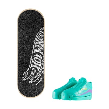 Hot Wheels Skate Veículo de Brinquedo Skateboard SKELETON SLUDGE™ com Tênis - Imagen 2 de 5
