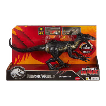 Jurassic World Ultimate Damage indoraptor Dinosaur Toy Figure, Damage, Light & Sound Toy - Imagem 6 de 6