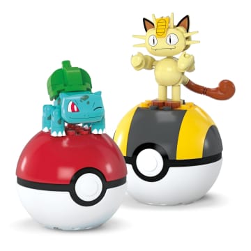 MEGA Pokémon Jogo de Construção Pokébola Moewth & Bulbasaur - Imagem 3 de 5