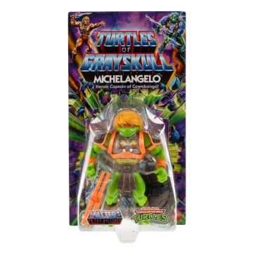 Masters of the Universe Turtles of Grayskull Figura de Ação Michelangelo de 5.5