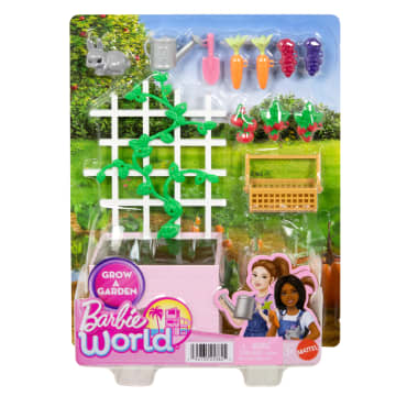 Barbie World Garden Playset With 12 Pieces Including Planter, Bunny Figure, Food & More - Imagem 5 de 6